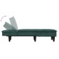 Chaise longue veludo verde-escuro