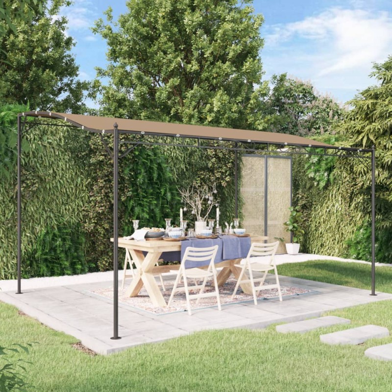 Toldo 4x3 m 180 g/m² tecido e aço cinzento-acastanhado-Toldos e gazebos-Home Retail