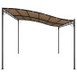 Toldo 4x3 m 180 g/m² tecido e aço cinzento-acastanhado