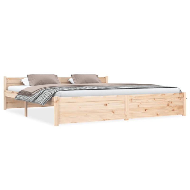 Estrutura de cama super king 180x200 cm madeira maciça-Camas e estruturas de camas-Home Retail