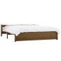 Estrutura cama king 150x200 cm madeira maciça castanho-mel