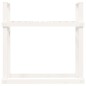 Suporte para lenha 110x35x108,5 cm pinho maciço branco