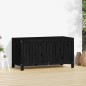 Caixa de arrumação jardim 121x55x64 cm pinho maciço preto