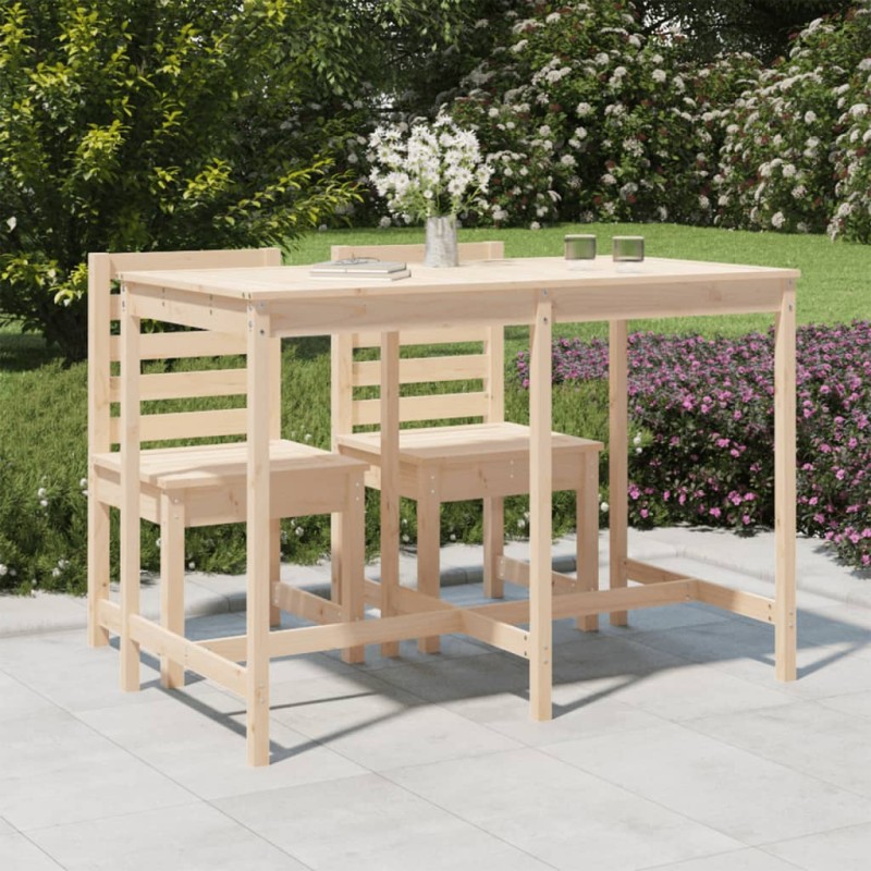 Mesa de jardim 159,5x82,5x110 cm madeira de pinho maciça-Mesas de jardim-Home Retail