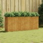 Canteiro elevado de jardim 200x40x80 cm aço corten