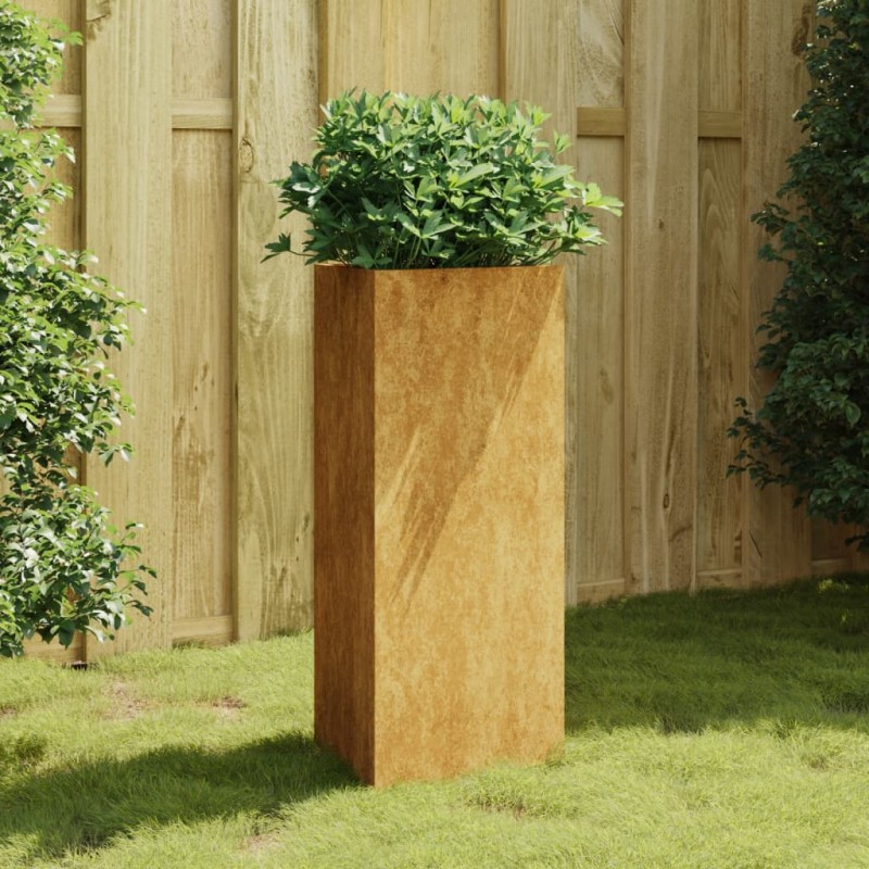 Vaso/floreira de jardim 40x34,5x75 cm aço corten-Vasos e floreiras-Home Retail