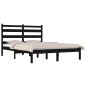 Estrutura de cama 6FT Super King 180x200 cm pinho maciço preto