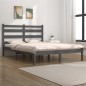 Estrutura de cama super king 180x200 cm pinho maciço cinza