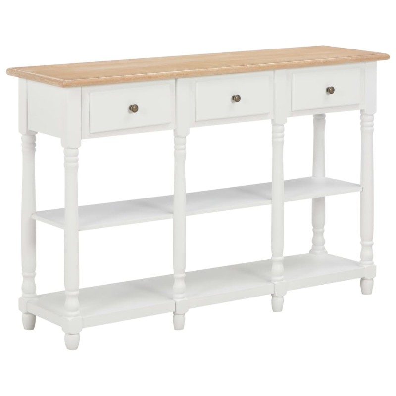 Mesa consola 120x30x76 cm MDF branco-Mesas de apoio-Home Retail