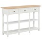 Mesa consola 120x30x76 cm MDF branco