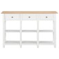 Mesa consola 120x30x76 cm MDF branco