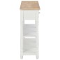 Mesa consola 120x30x76 cm MDF branco