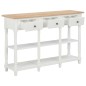 Mesa consola 120x30x76 cm MDF branco