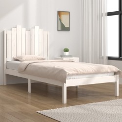 Estrutura de cama 100x200 cm pinho maciço branco