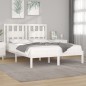 Estrutura de cama super king 180x200 cm pinho maciço branco