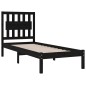 Estrutura cama de solteiro 90x190 cm pinho maciço preto