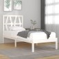 Estrutura de cama 100x200 cm pinho maciço branco