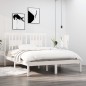 Estrutura cama pequena casal 120x190 cm pinho maciço branco