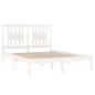 Estrutura cama pequena casal 120x190 cm pinho maciço branco