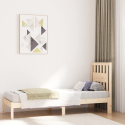 Estrutura de cama pequena solteiro 75x190 cm pinho maciço