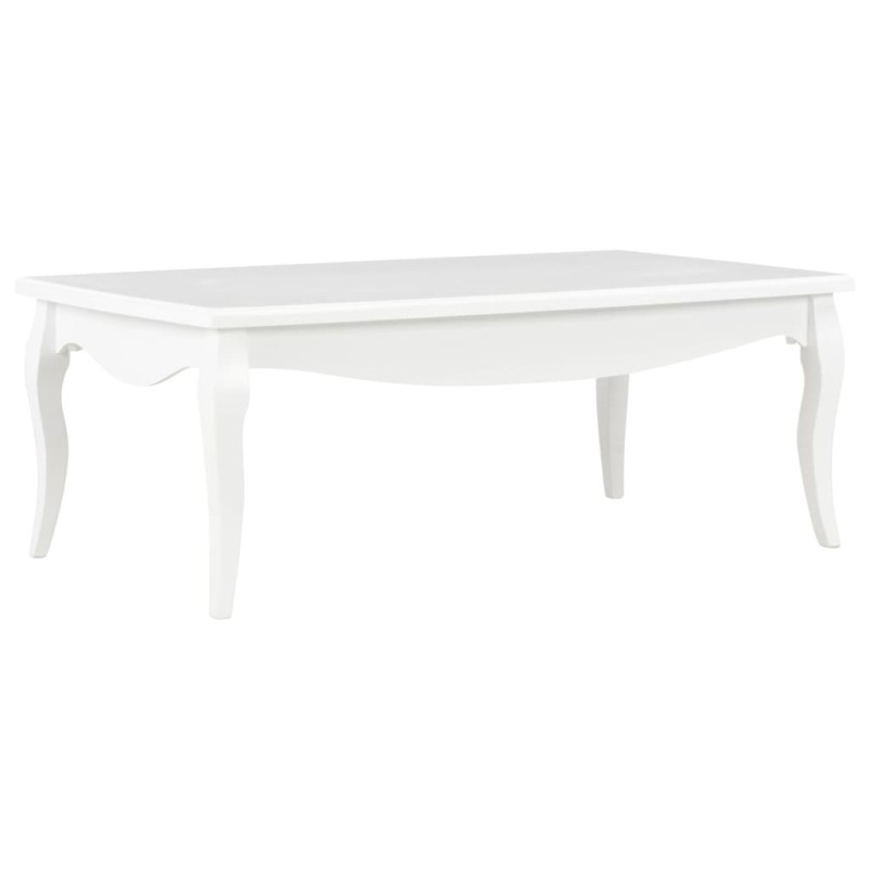 Mesa de centro 110x60x40 cm madeira de pinho maciça branco-Mesas de centro-Home Retail