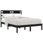 Estrutura de cama super king 180x200 cm madeira maciça preto