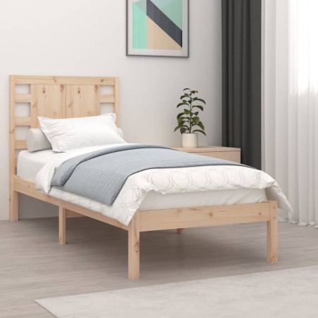 Estrutura de cama pequena solteiro 75x190 cm madeira maciça