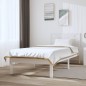 Estrutura de cama 100x200 cm pinho maciço branco