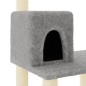 Árvore p/ gatos postes arranhadores sisal 118,5 cm cinza-claro