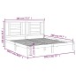 Estrutura de cama super king pinho maciço 180x200 cm branco