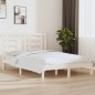 Estrutura de cama dupla 135x190 cm pinho maciço branco