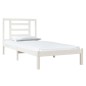 Estrutura de cama 100x200 cm pinho maciço branco