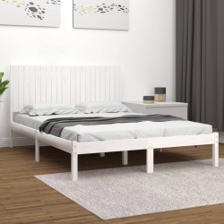 Estrutura de cama 200x200 cm pinho maciço branco