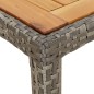 Mesa de jardim 250x100x75 cm vime PE cinza