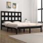 Estrutura de cama super king 180x200 cm madeira maciça preto