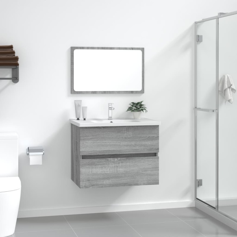 2 pcs conjunto móveis WC derivados de madeira sonoma cinza-Conjuntos de móveis para casa de banho-Home Retail