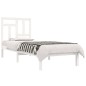 Estrutura cama pequena solteiro 75x190 cm madeira maciça branco