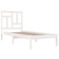 Estrutura cama pequena solteiro 75x190 cm madeira maciça branco