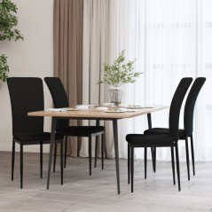 Cadeiras de jantar 4 pcs veludo preto