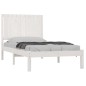 Estrutura de cama solteiro 90x190 cm pinho maciço branco