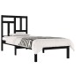 Estrutura de cama solteiro 90x190 cm pinho maciço preto