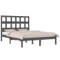 Estrutura de cama super king 180x200 cm pinho maciço cinza