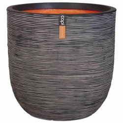 Capi Vaso oval Nature Rib 54x52 cm antracite KOFZ935