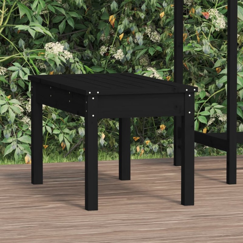 Banco de jardim 80x44x45 cm madeira de pinho maciça preto-Bancos de jardim-Home Retail