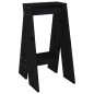 Bancos 2 pcs 40x40x75 cm pinho maciço preto