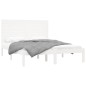 Estrutura de cama king 150x200 cm madeira maciça branco