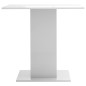 Mesa de jantar 80x80x75 cm contraplacado branco brilhante