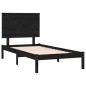 Estrutura cama de solteiro 90x190 cm madeira maciça preto