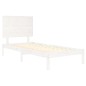 Estrutura cama pequena solteiro 75x190 cm madeira maciça branco