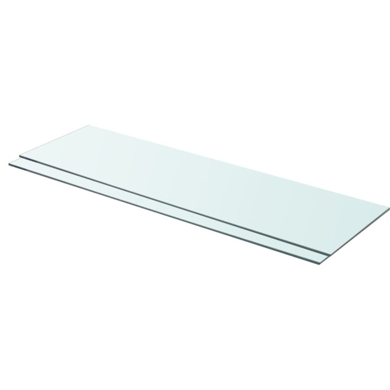 Prateleiras 2 pcs 90x25 cm vidro transparente-Prateleiras-Home Retail